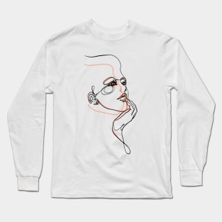 Reflection: a one line artwork Long Sleeve T-Shirt